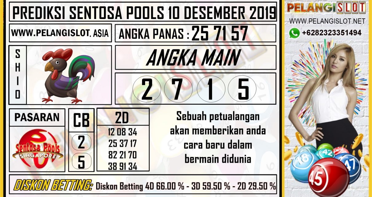 PREDIKSI SENTOSA POOLS 10 DESEMBER 2019