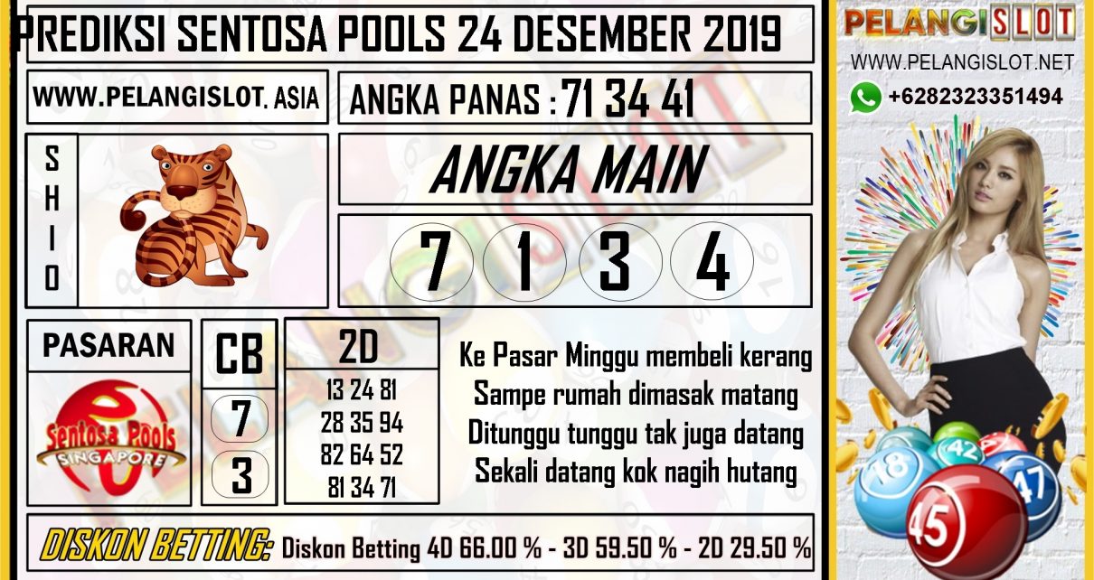 PREDIKSI SENTOSA POOLS 24 DESEMBER 2019