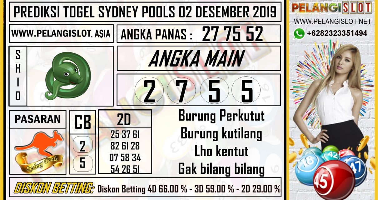 PREDIKSI TOGEL SYDNEY POOLS 02 DESEMBER 2019