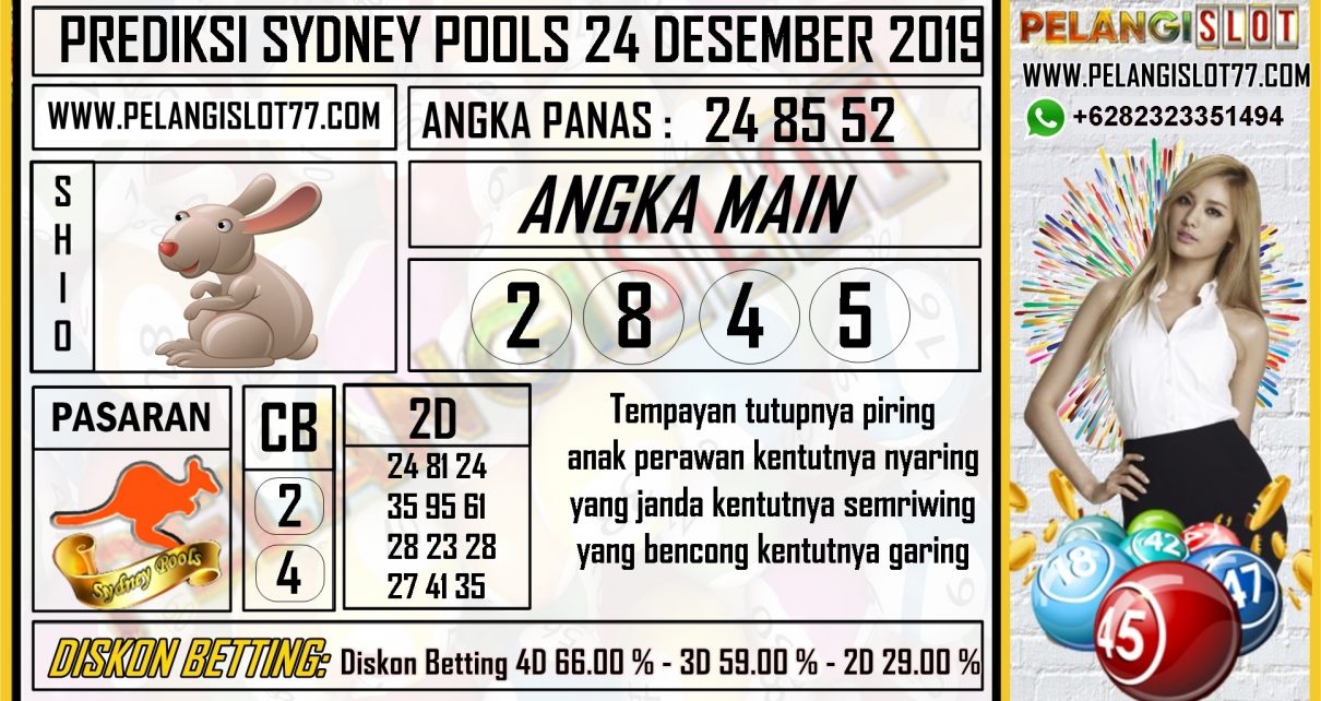 PREDIKSI SYDNEY POOLS 24 DESEMBER 2019