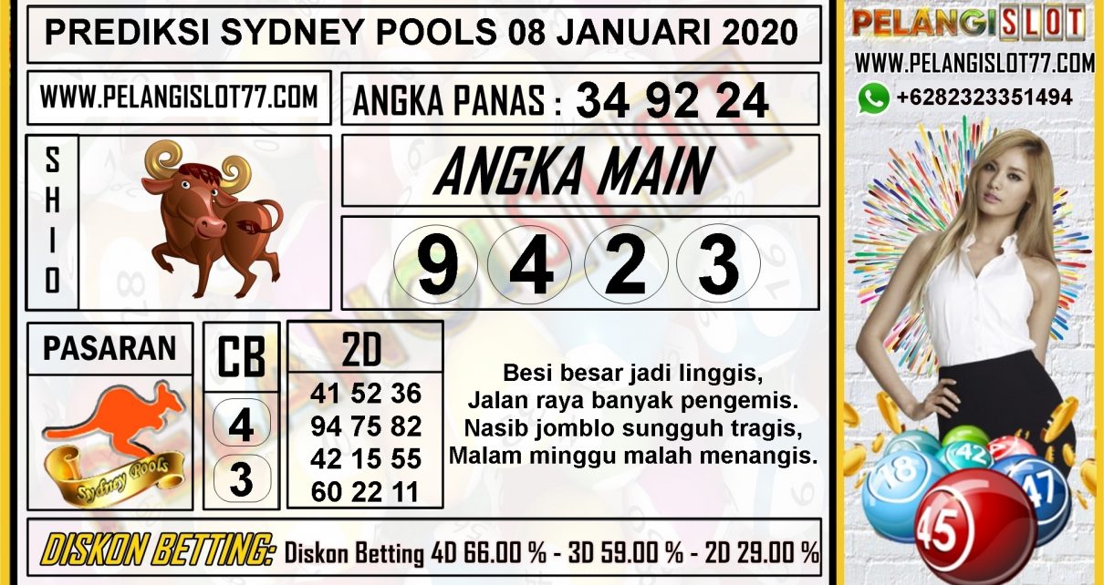 PREDIKSI SYDNEY POOLS 08 JANUARI 2020