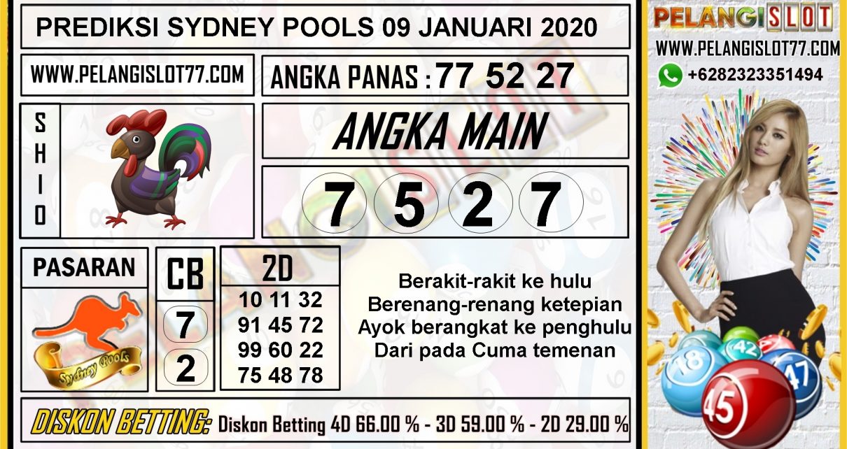 PREDIKSI SYDNEY POOLS 09 JANUARI 2020