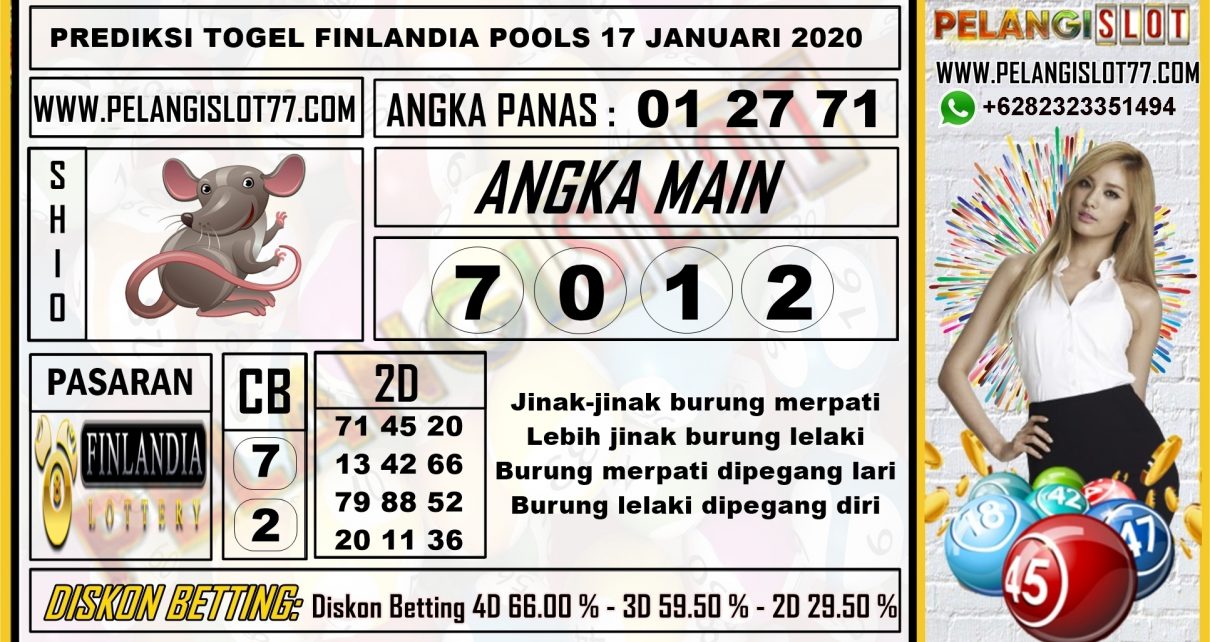 PREDIKSI TOGEL FINLANDIA POOLS 17 JANUARI 2020