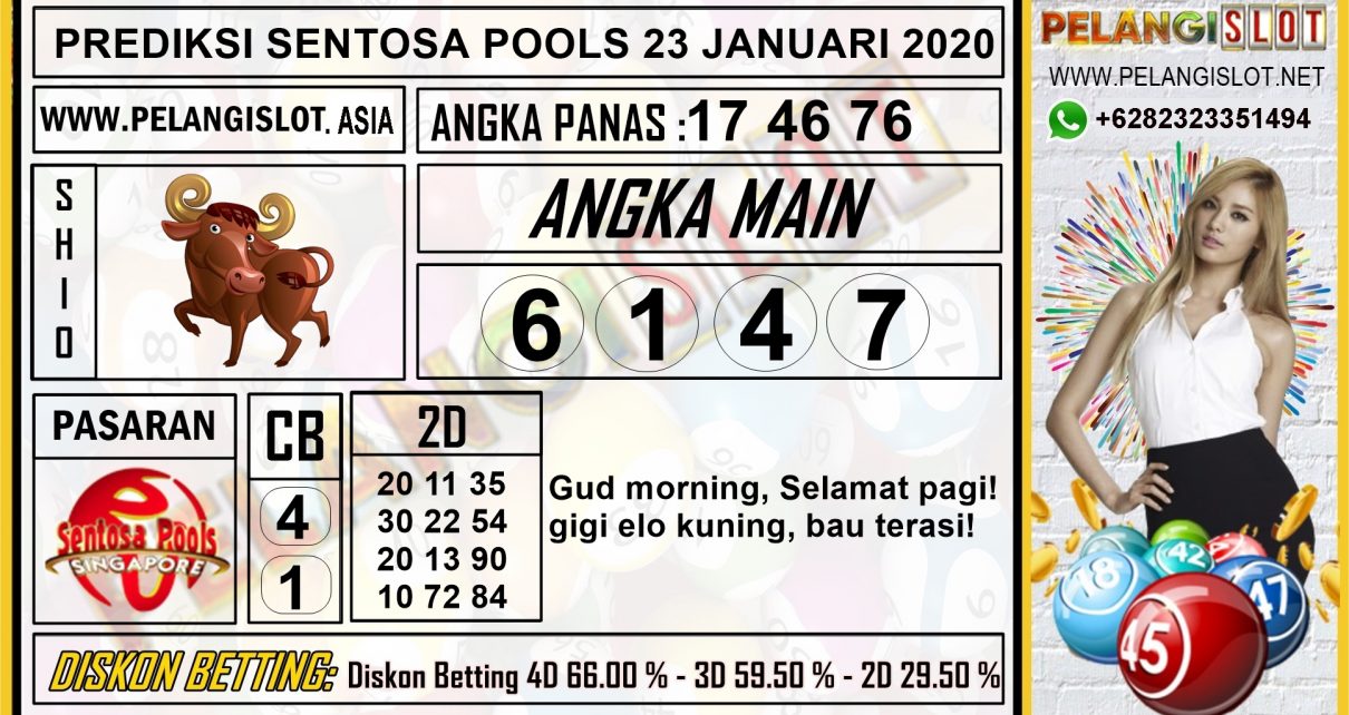 PREDIKSI TOGEL SENTOSA POOLS 23 JANUARI 2020