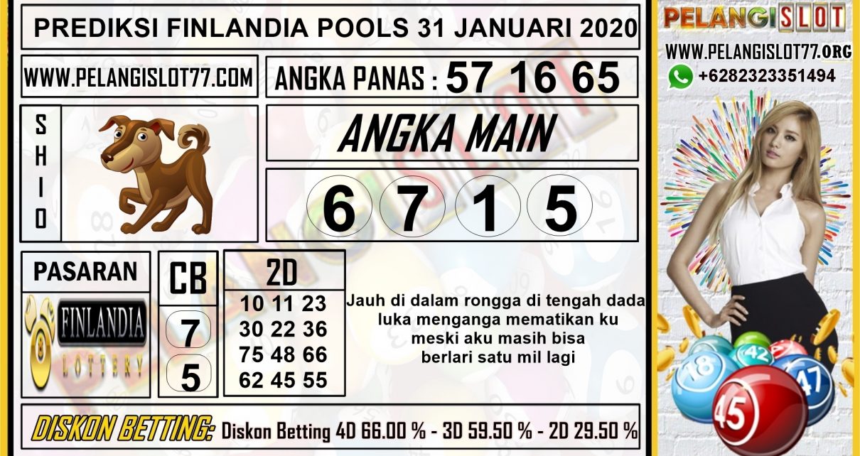 PREDIKSI TOGEL FINLANDIA POOLS 31 JANUARI 2020