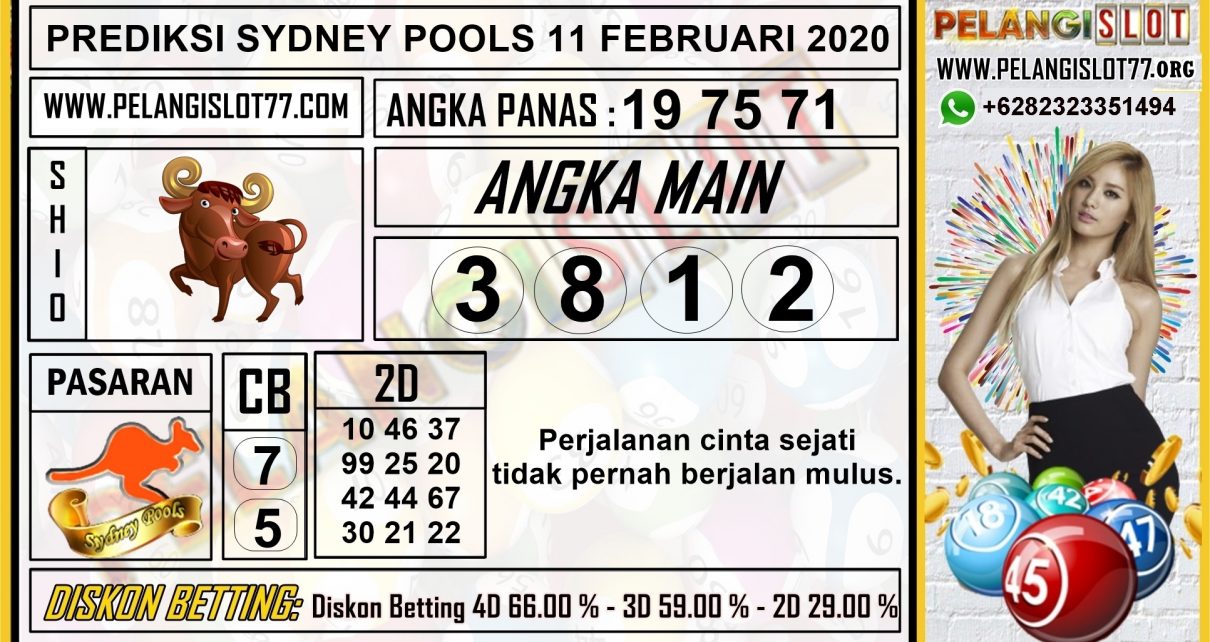 PREDIKSI TOGEL SYDNEY POOLS 11 FEBRUARI 2020