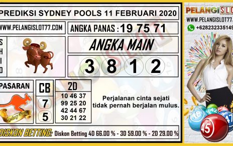 PREDIKSI TOGEL SYDNEY POOLS 11 FEBRUARI 2020