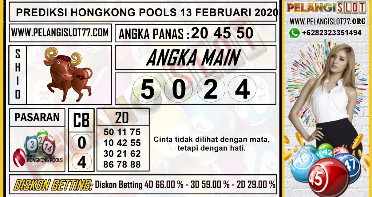 PREDIKSI TOGEL HONGKONG POOLS 13 FEBRUARI 2020