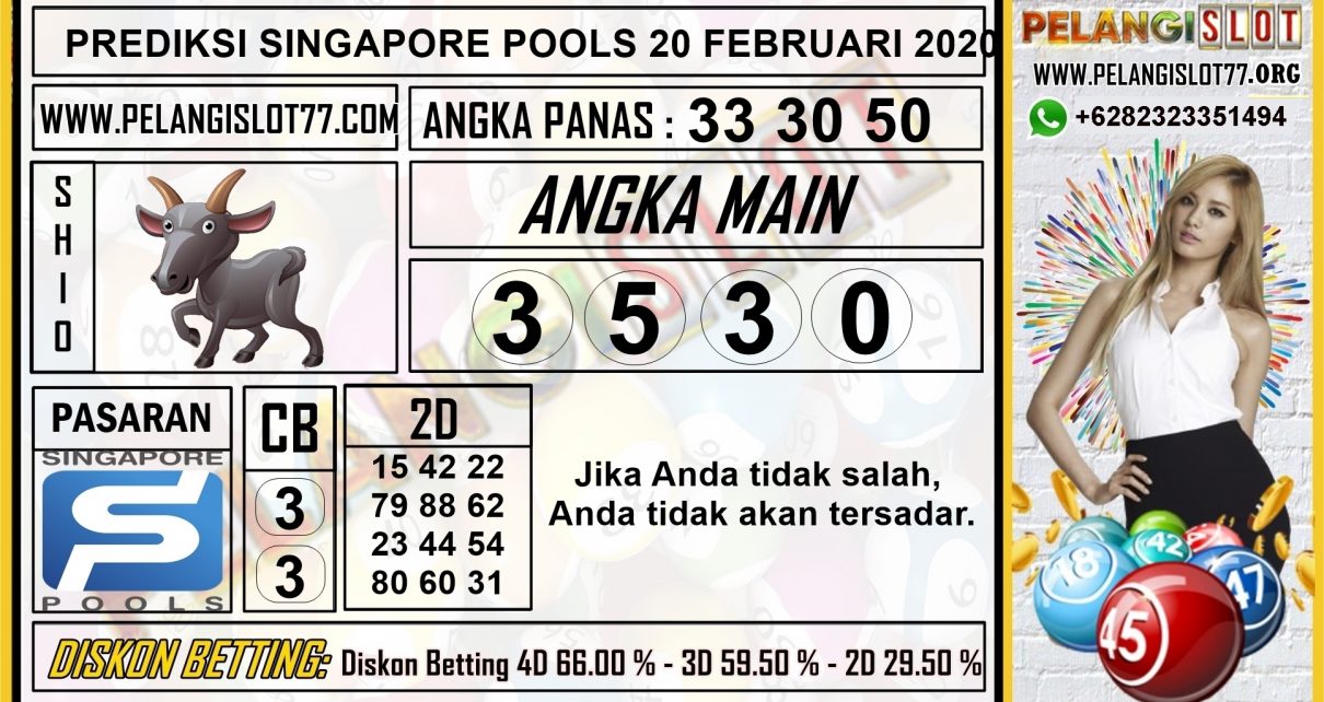 PREDIKSI TOGEL SINGAPORE POOLS 20 FEBRUARI 2020