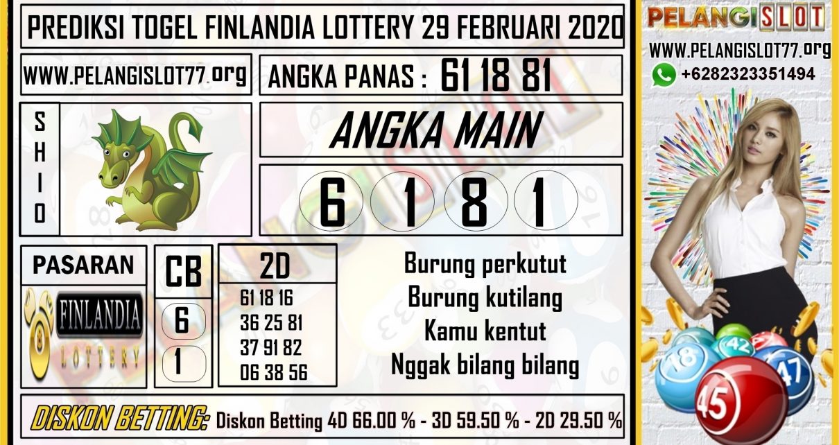 PREDIKSI TOGEL FINLANDIA LOTTERY 29 FEBRUARI 2020