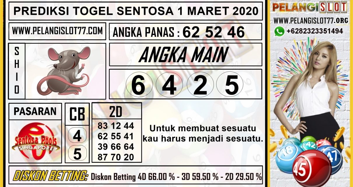 PREDIKSI TOGEL SENTOSA POOLS 1 MARET 2020