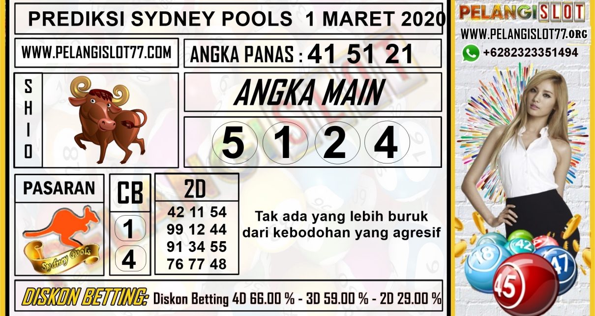 PREDIKSI TOGEL SYDNEY POOLS 1 MARET 2020