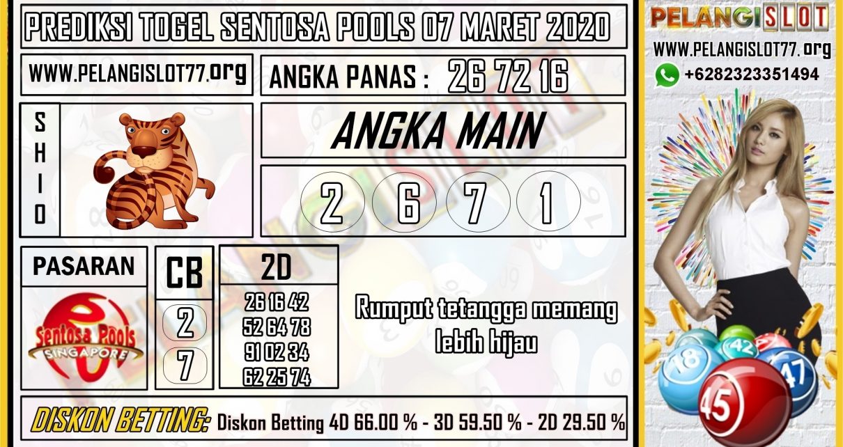 PREDIKSI TOGEL SENTOSA POOLS 07 MARET 2020