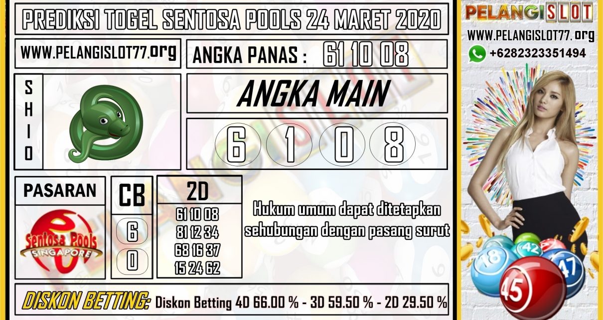 PREDIKSI TOGEL SENTOSA POOLS 24 MARET 2020