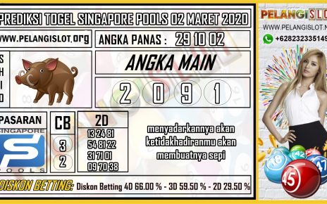 PREDIKSI TOGEL SINGAPORE POOLS 02 MARET 2020