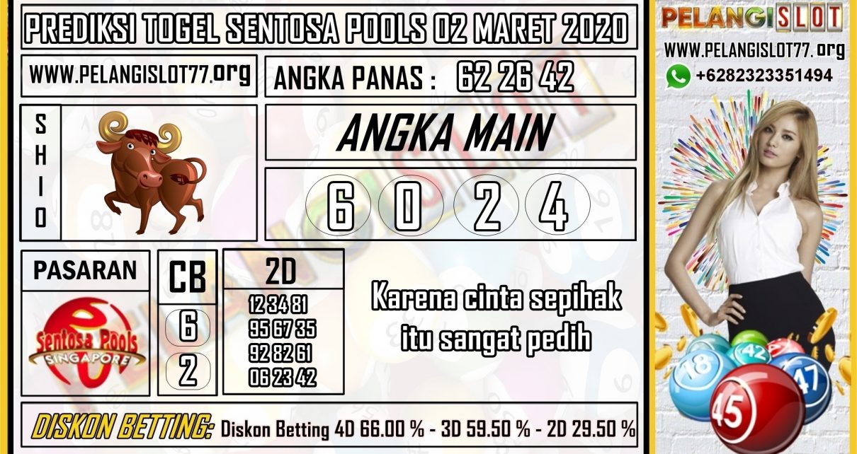 PREDIKSI TOGEL SENTOSA POOLS 02 MARET 2020