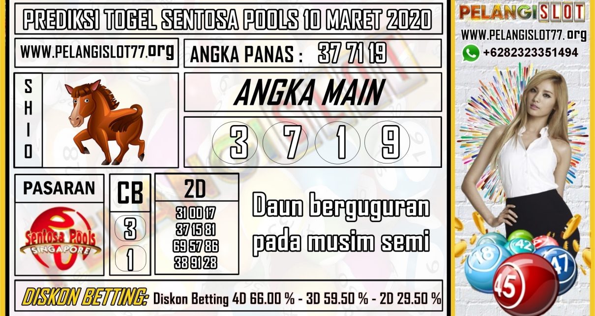 PREDIKSI TOGEL SENTOSA POOLS 10 MARET 2020