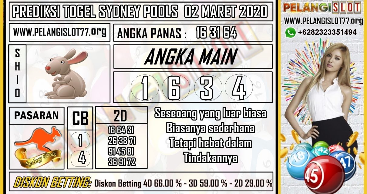 PREDIKSI TOGEL SYDNEY POOLS 02 MARET 2020