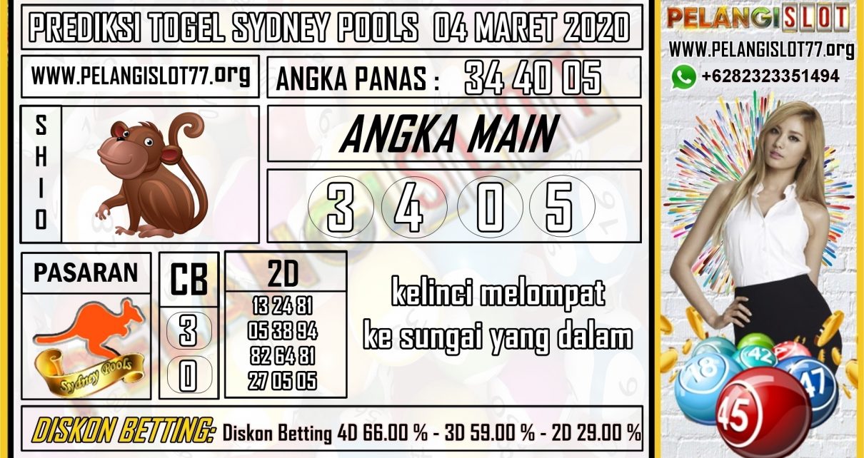 PREDIKSI TOGEL SYDNEY POOLS 04 MARET 2020