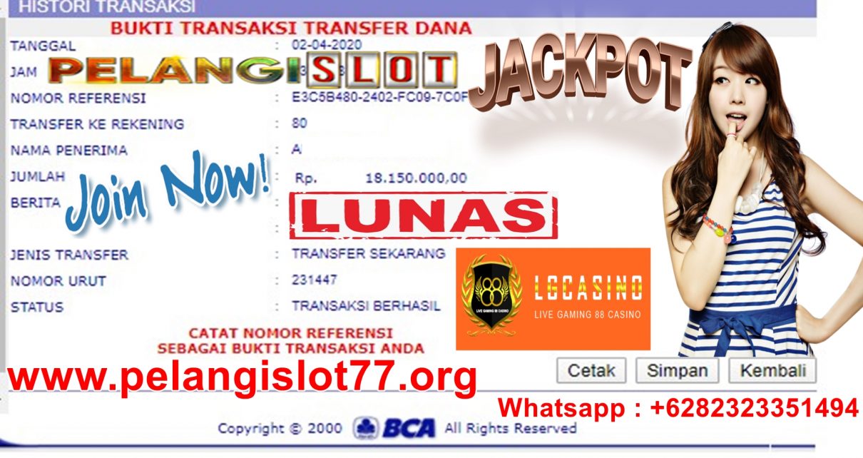 Pemenang Jackpot LG CASINO 02 APRIL 2020