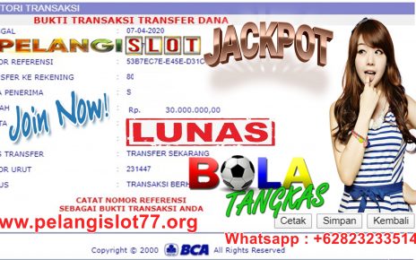 Pemenang SLOT GAMES TANGKAS 07 APRIL 2020