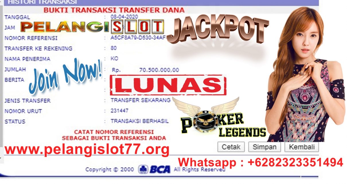 Pemenang Jackpot POKER LEGENDS 08 APRIL 2020