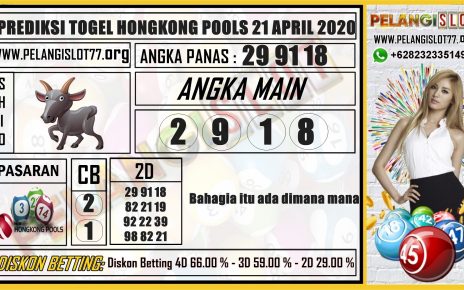 PREDIKSI TOGEL HONGKONG POOLS 21 APRIL 2020