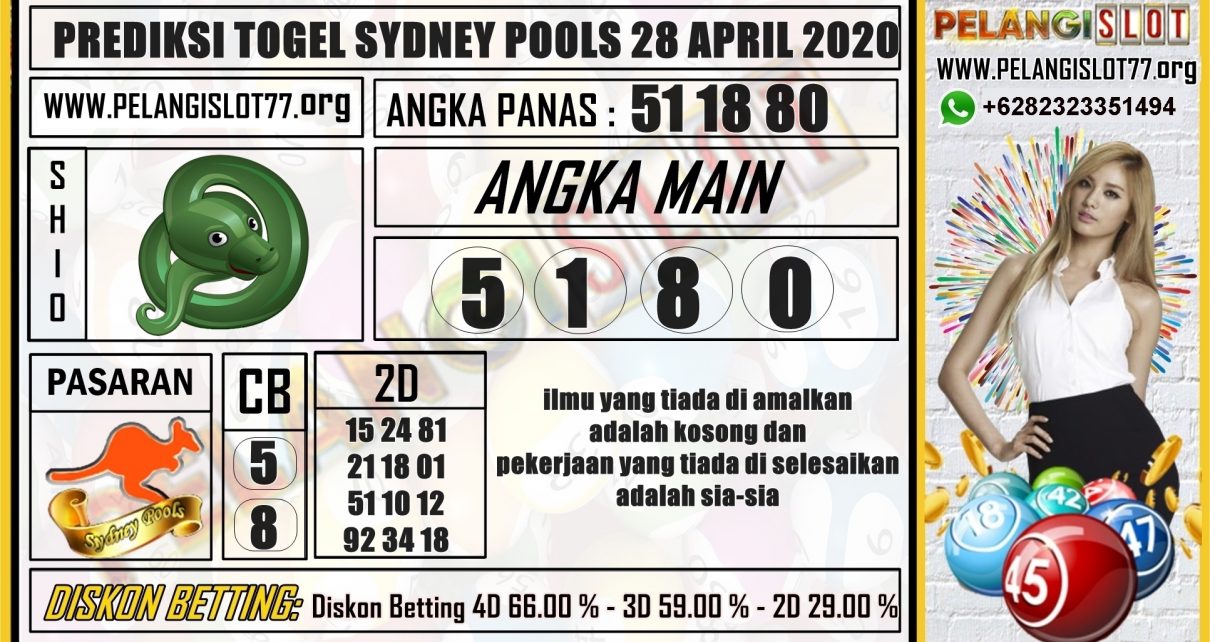 PREDIKSI TOGEL SYDNEY POOLS 28 APRIL 2020