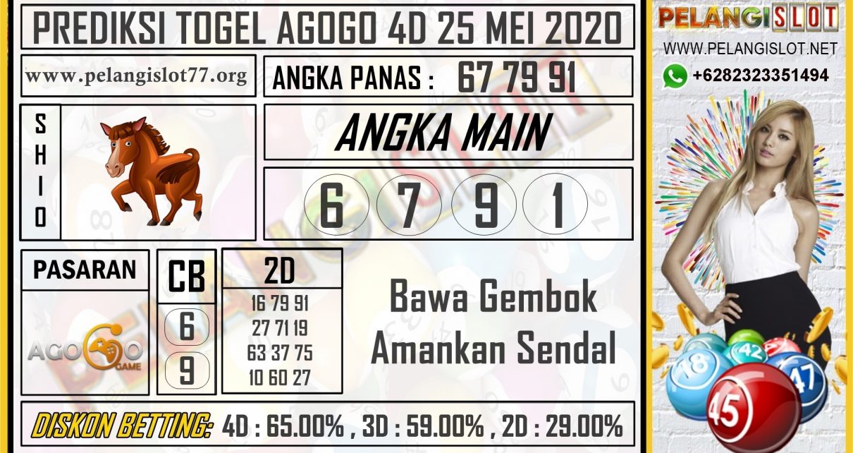 PREDIKSI TOGEL AGOGO 4D 25 MEI 2020