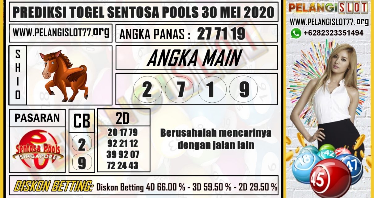 PREDIKSI TOGEL SENTOSA POOLS 30 MEI 2020