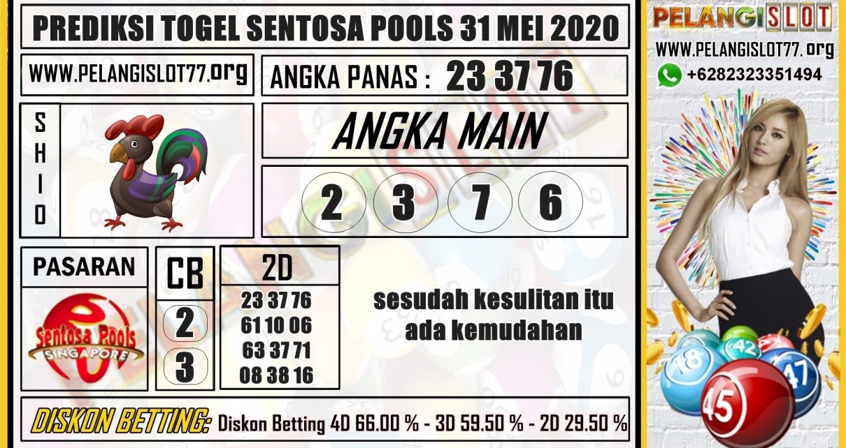 PREDIKSI TOGEL SENTOSA POOLS 31 MEI 2020