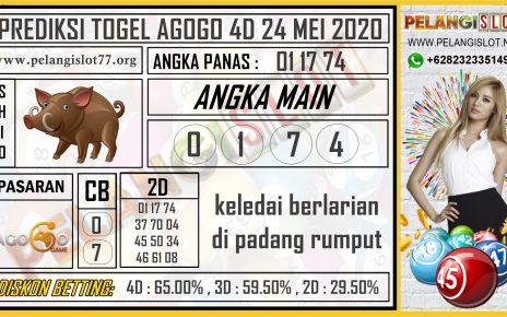 PREDIKSI TOGEL AGOGO 4D 24 MEI 2020