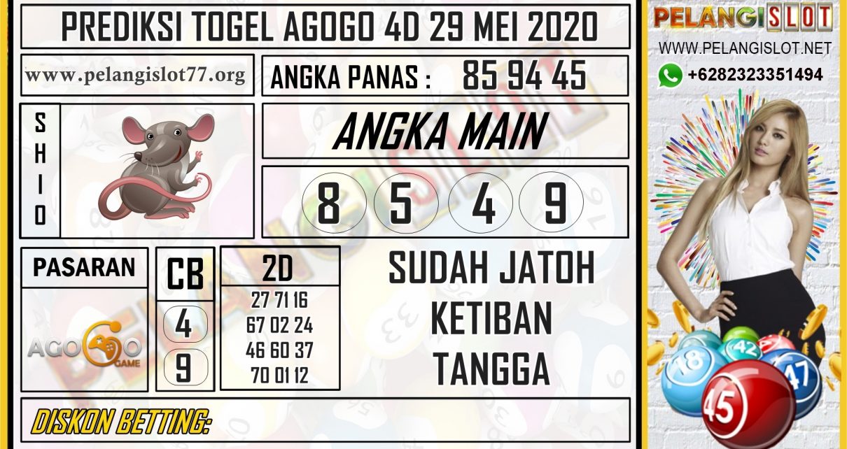 PREDIKSI TOGEL AGOGO 4D 29 MEI 2020