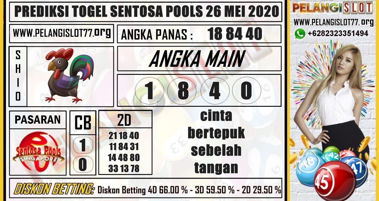 PREDIKSI TOGEL SENTOSA POOLS 26 MEI 2020