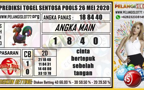 PREDIKSI TOGEL SENTOSA POOLS 26 MEI 2020