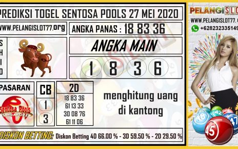 PREDIKSI TOGEL SENTOSA POOLS 27 MEI 2020