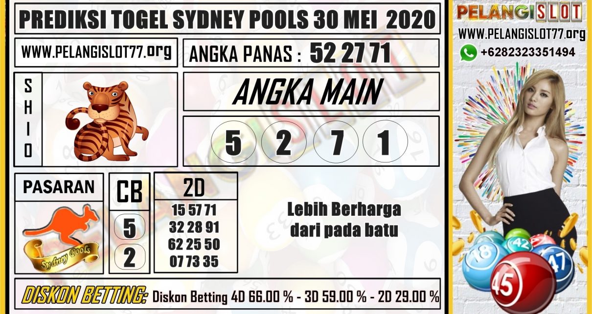 PREDIKSI TOGEL SYDNEY POOLS 30 MEI 2020