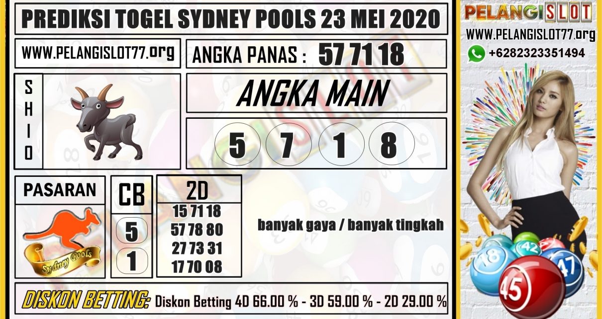 PREDIKSI TOGEL SYDNEY POOLS 23 MEI 2020