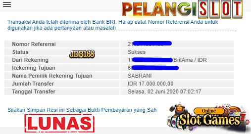 Yang telah menang bermain di JDB SLOT dengan total hadiah Rp 17.000.000,-