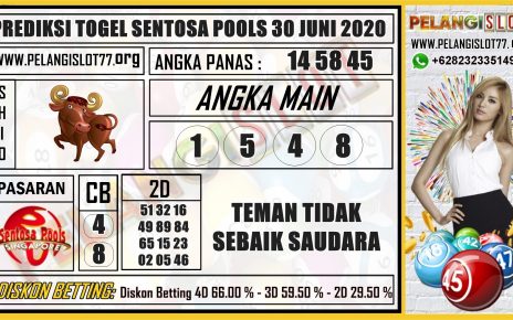 PREDIKSI TOGEL SENTOSA POOLS 30 JUNI 2020