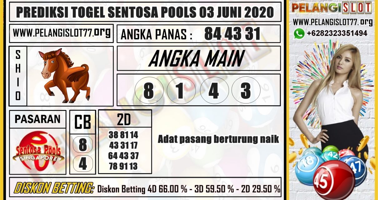 PREDIKSI TOGEL SENTOSA POOLS 03 JUNI 2020