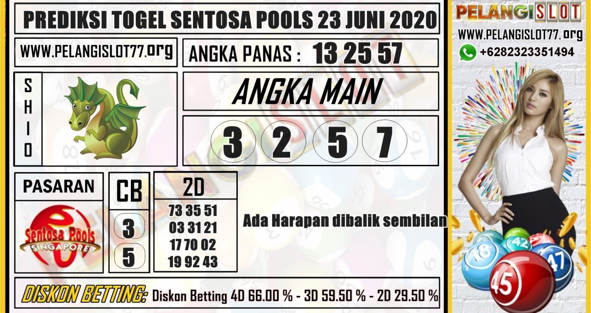 PREDIKSI TOGEL SENTOSA POOLS 23 JUNI 2020