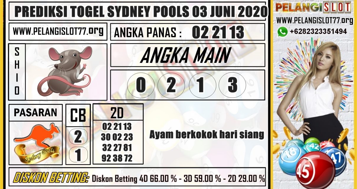 PREDIKSI TOGEL SYDNEY POOLS 03 JUNI 2020