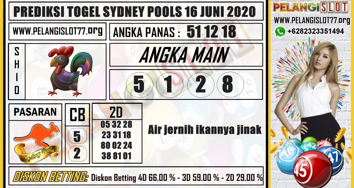 PREDIKSI TOGEL SYDNEY POOLS 16 JUNI 2020