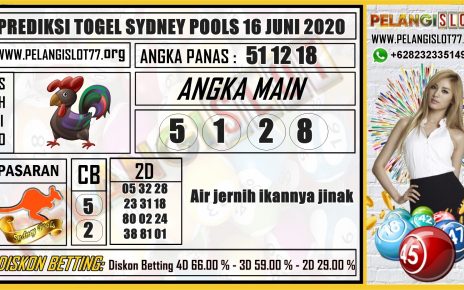 PREDIKSI TOGEL SYDNEY POOLS 16 JUNI 2020