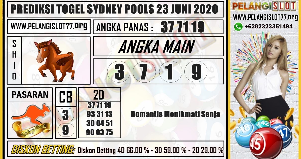 PREDIKSI TOGEL SYDNEY POOLS 23 JUNI 2020