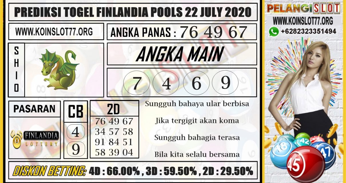 PREDIKSI TOGEL FINLANDIA POOLS 22 JULY 2020