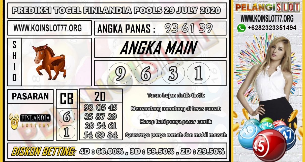 PREDIKSI TOGEL FINLANDIA POOLS 29 JULY 2020