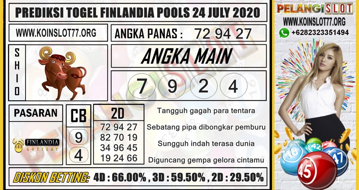 PREDIKSI TOGEL FINLANDIA POOLS 24 JULY 2020