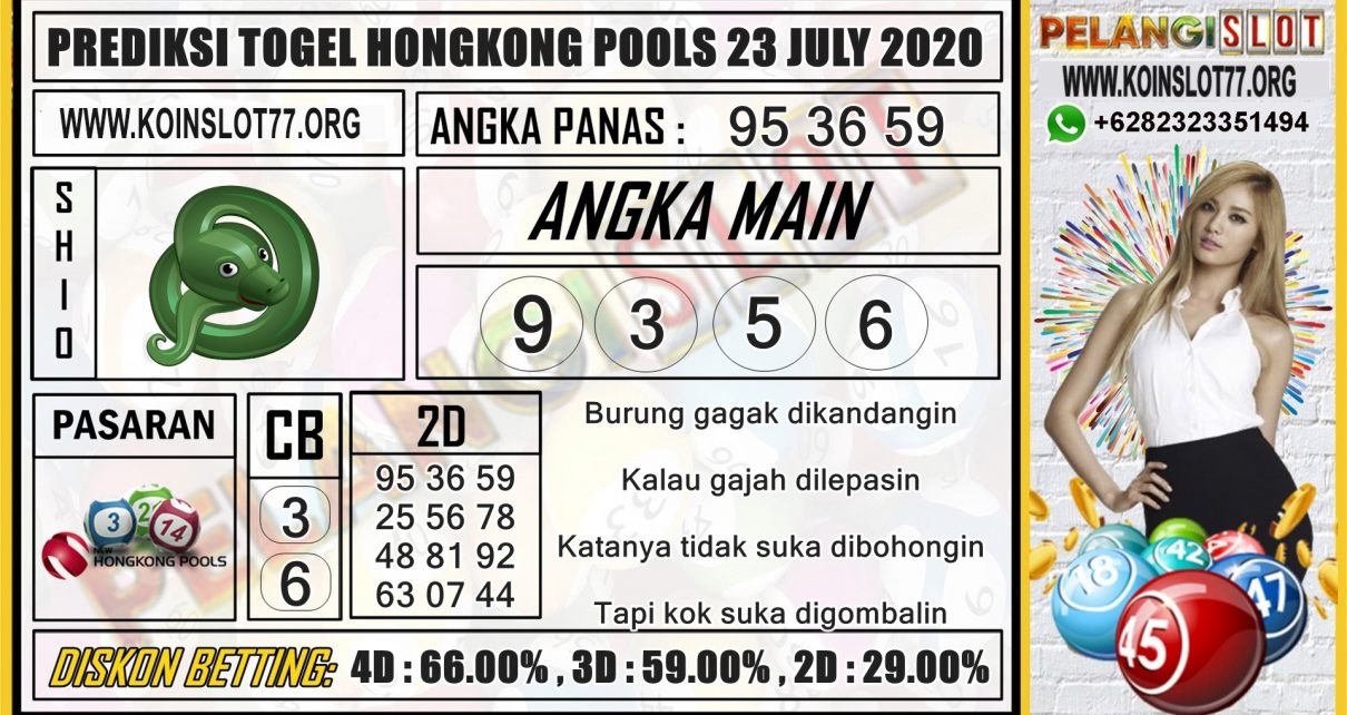 PREDIKSI TOGEL HONGKONG POOLS 23 JULY 2020